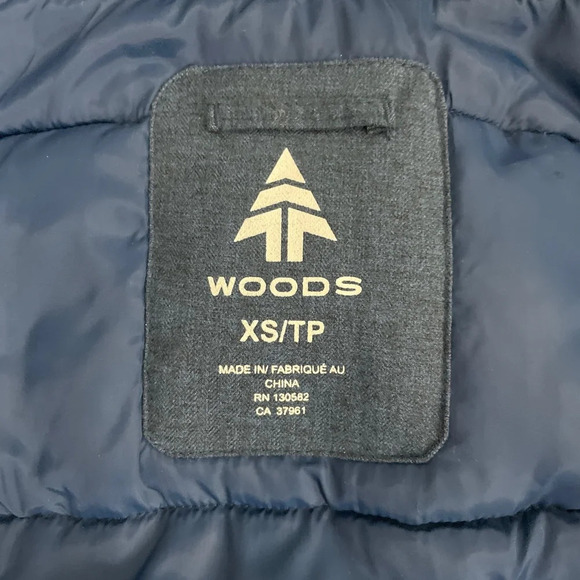 Woods Kala Women’s Faux Down Parka Coat Jacket Size XS Blue Hood Insulated New - Picture 8 of 15